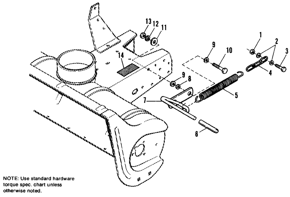 Spring Assisted Lift Kit (36-Inch And 42-Inch Snowthrowers) Diagram and Parts List for 1685337  Simplicity Lawn Tractor Accessories