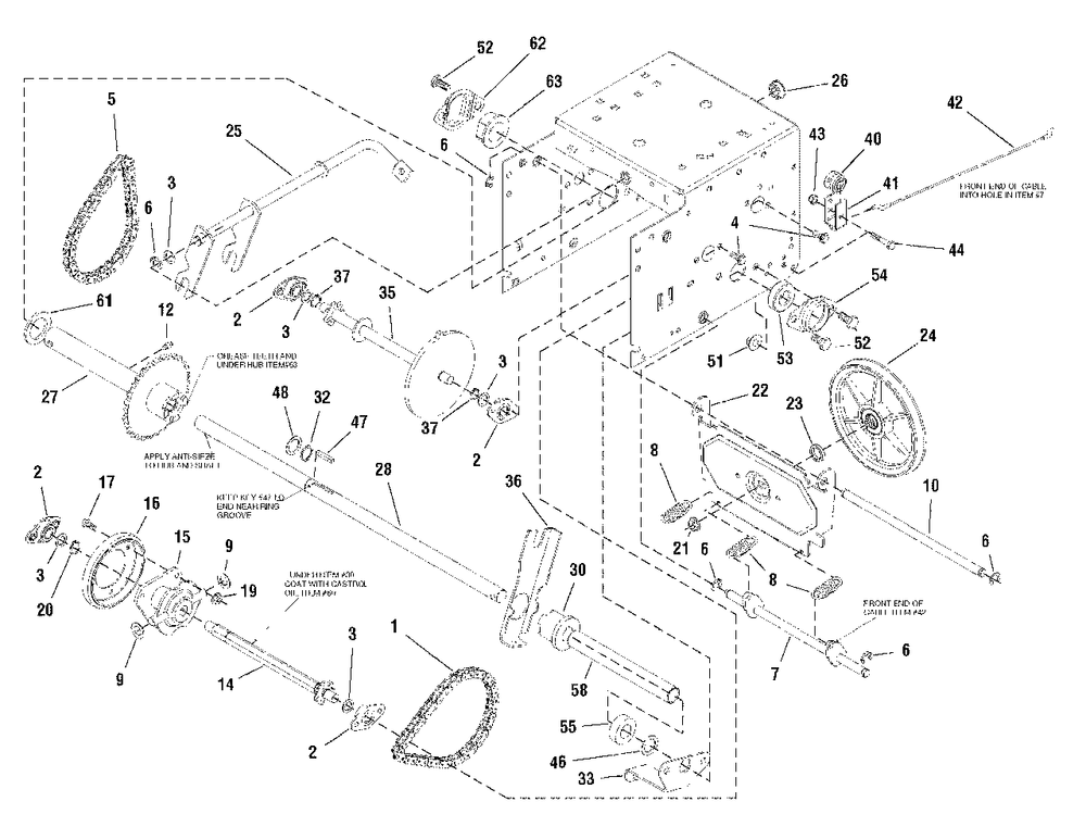 Traction Drive Group - Ez Turn Diagram and Parts List for L10575E 1694986 Simplicity Snow Blower