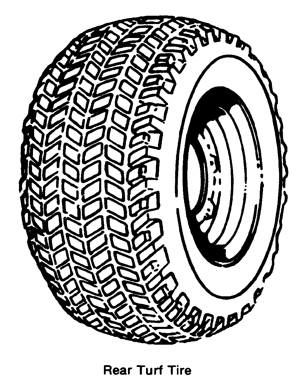 Rear Tires, Turf Tread - 7112, 7114 Diagram and Parts List for 7116H 1690578 Simplicity Lawn Tractor