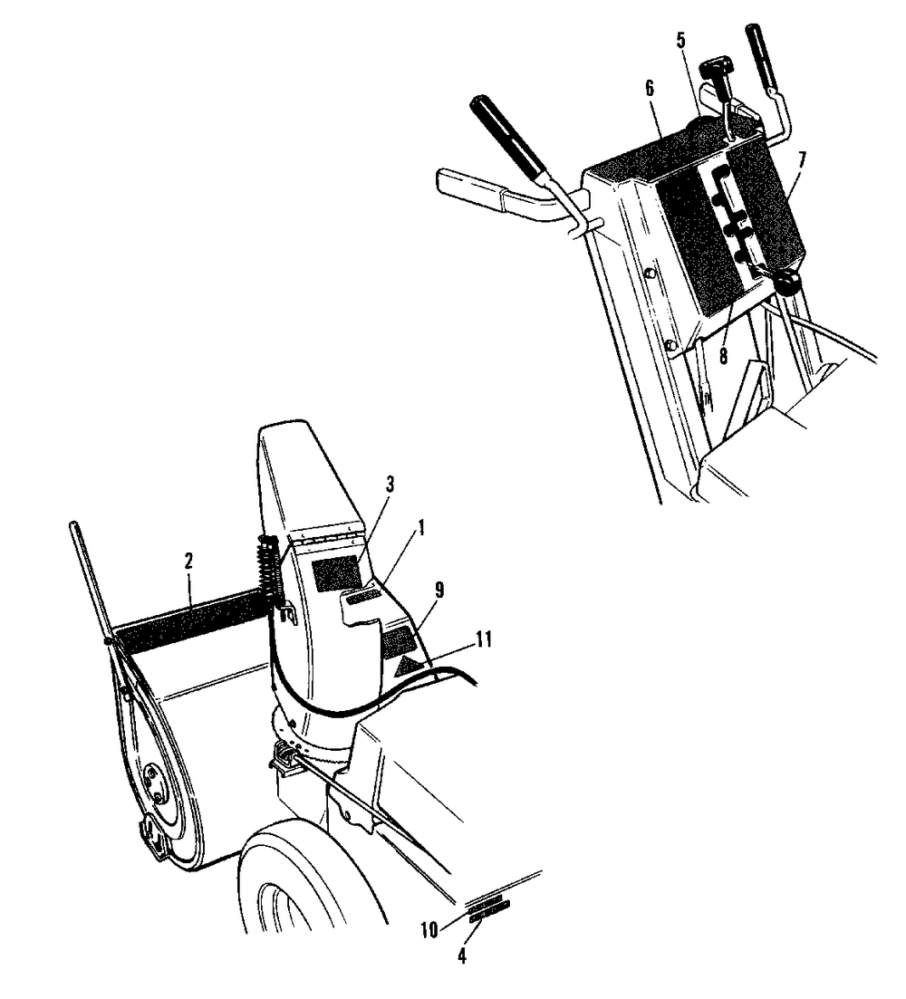 Decal Group Diagram and Parts List for 1080S 1691776 Simplicity Snow Blower