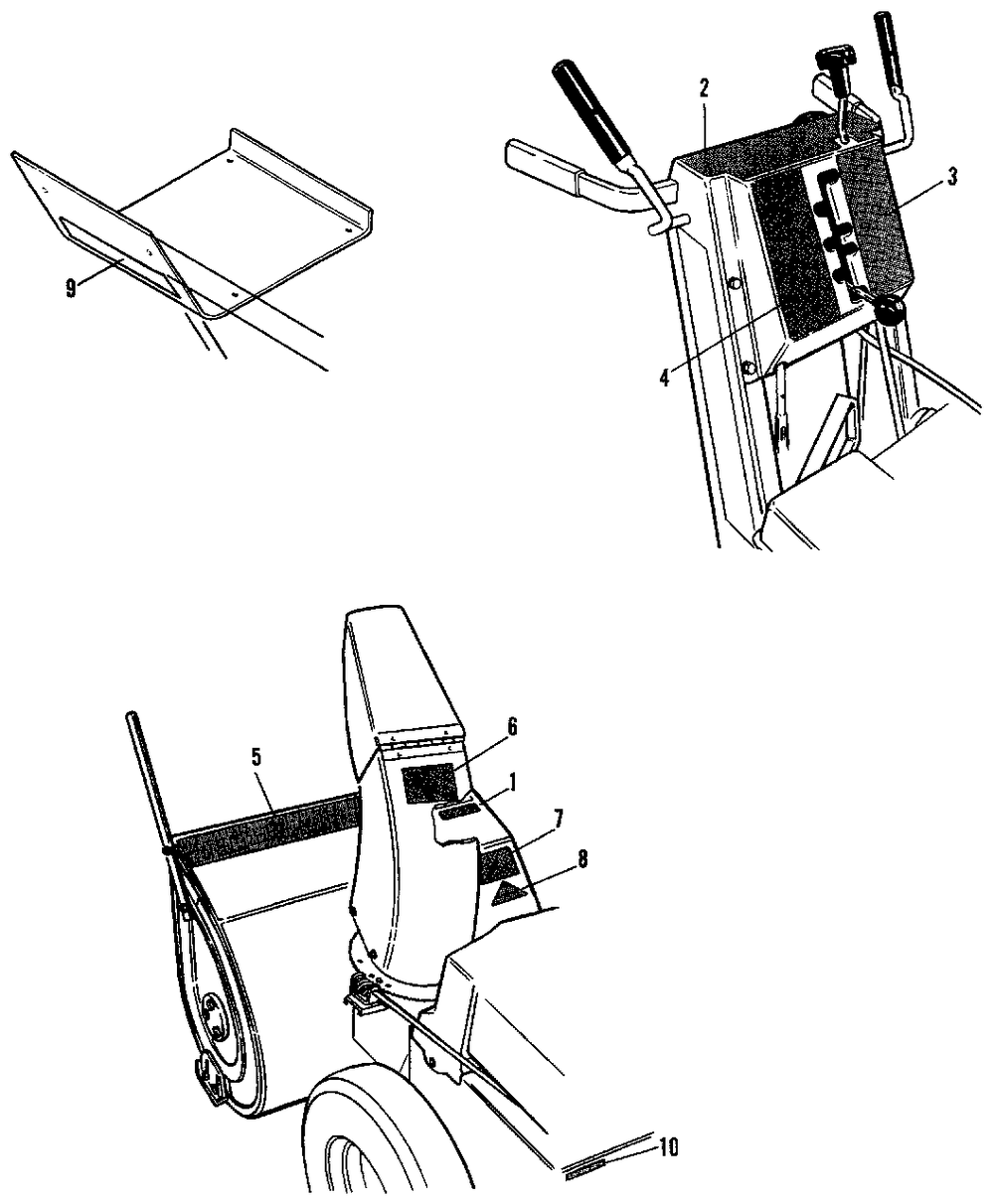 Decal Group Diagram and Parts List for 860S 1691946 Simplicity Snow Blower
