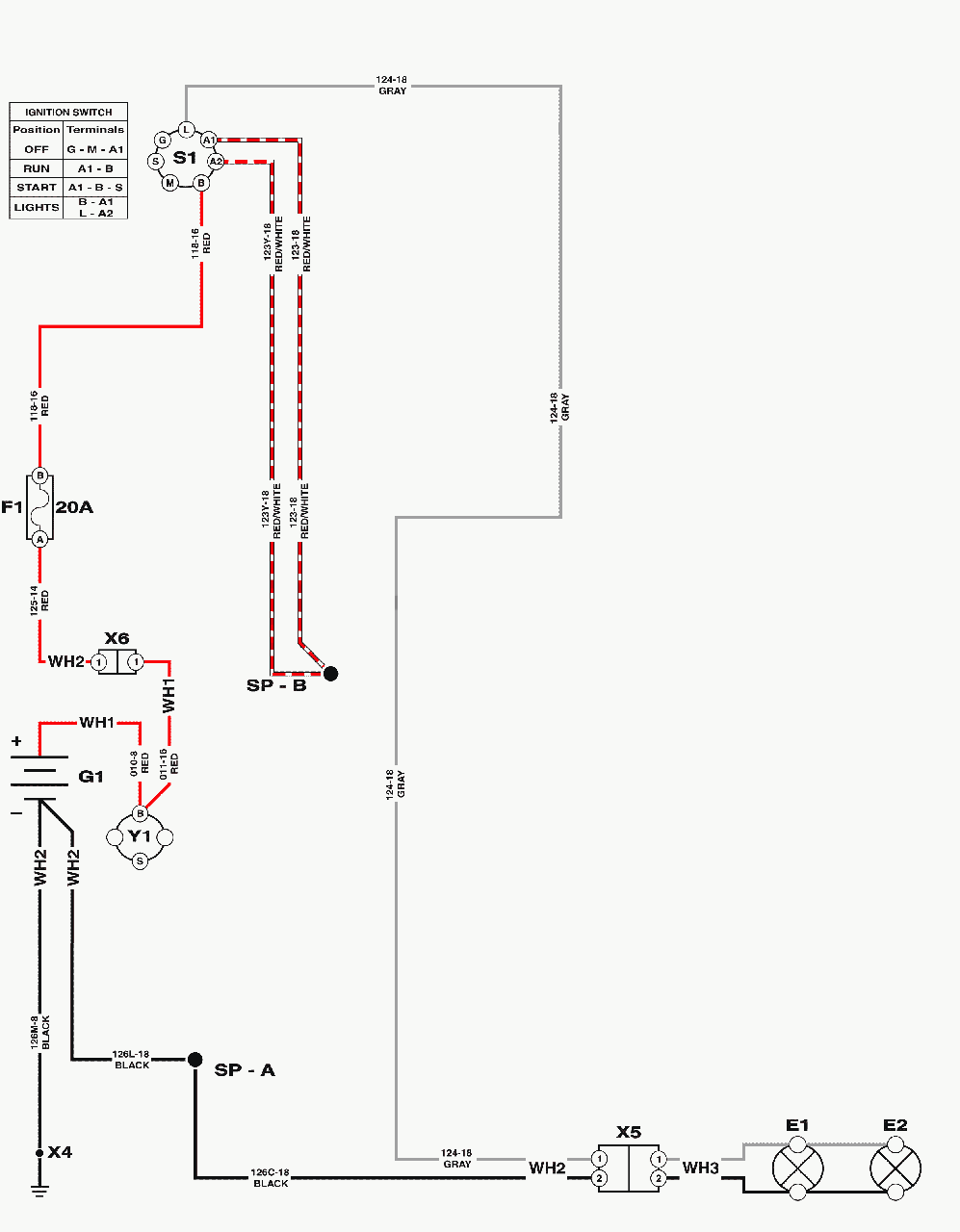 Electrical Schematic - Headlight Circuit Diagram and Parts List for 2691668-02  Simplicity Lawn Tractor