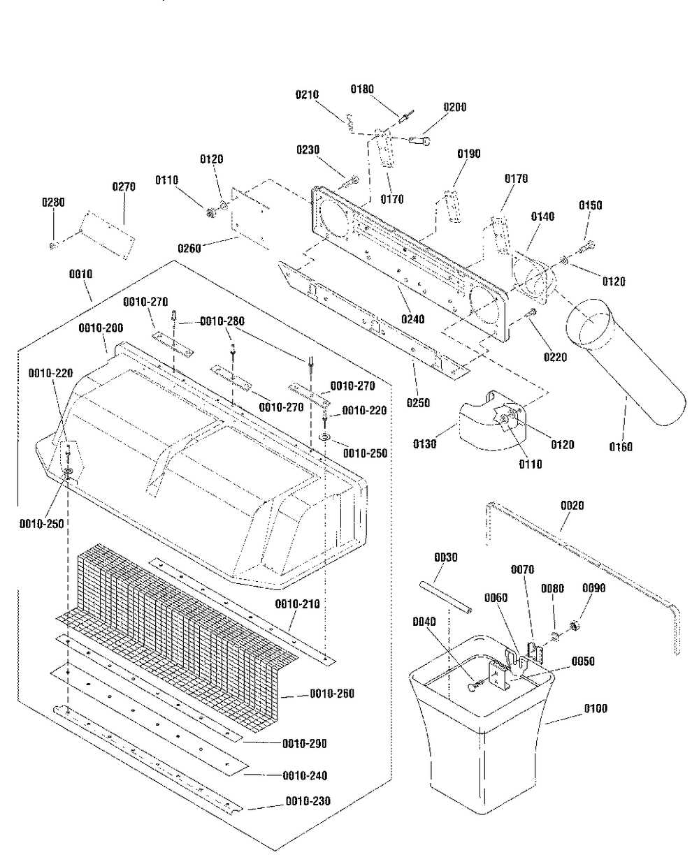 Cover And Bag Group Diagram and Parts List for 1696469A-00  Simplicity Lawn Tractor Accessories