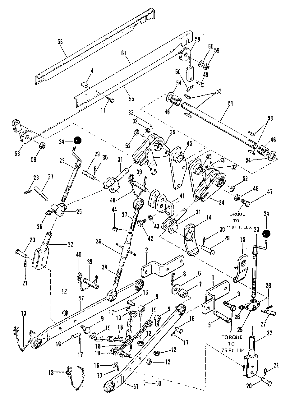 3 Point Hitch Group (3506i12) Diagram and Parts List for 9020 1690072 Simplicity Lawn Tractor