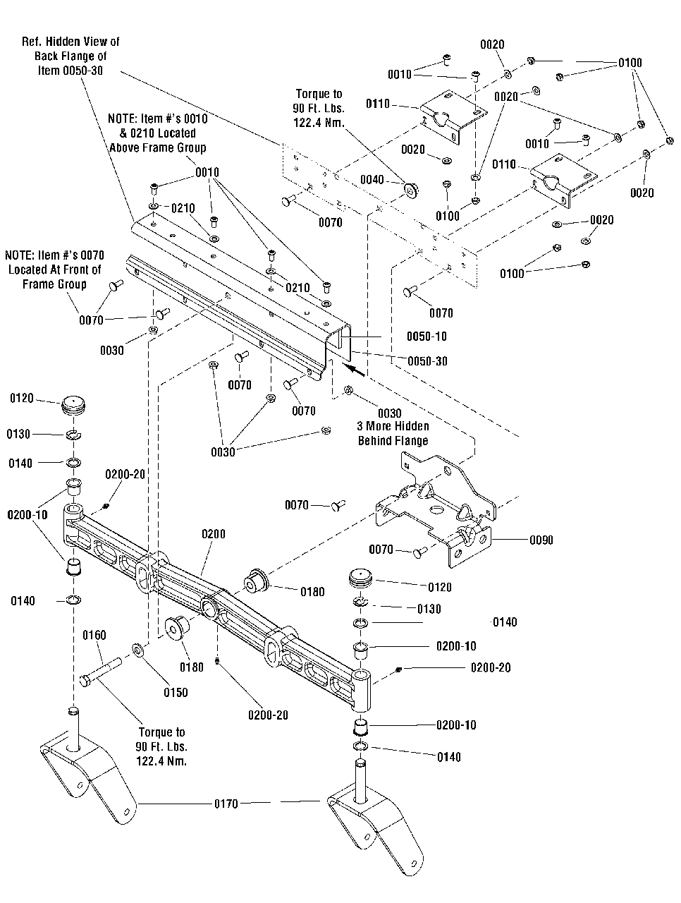 Front Axle Group Diagram and Parts List for ZT1842 2691139-00 Simplicity Lawn Tractor
