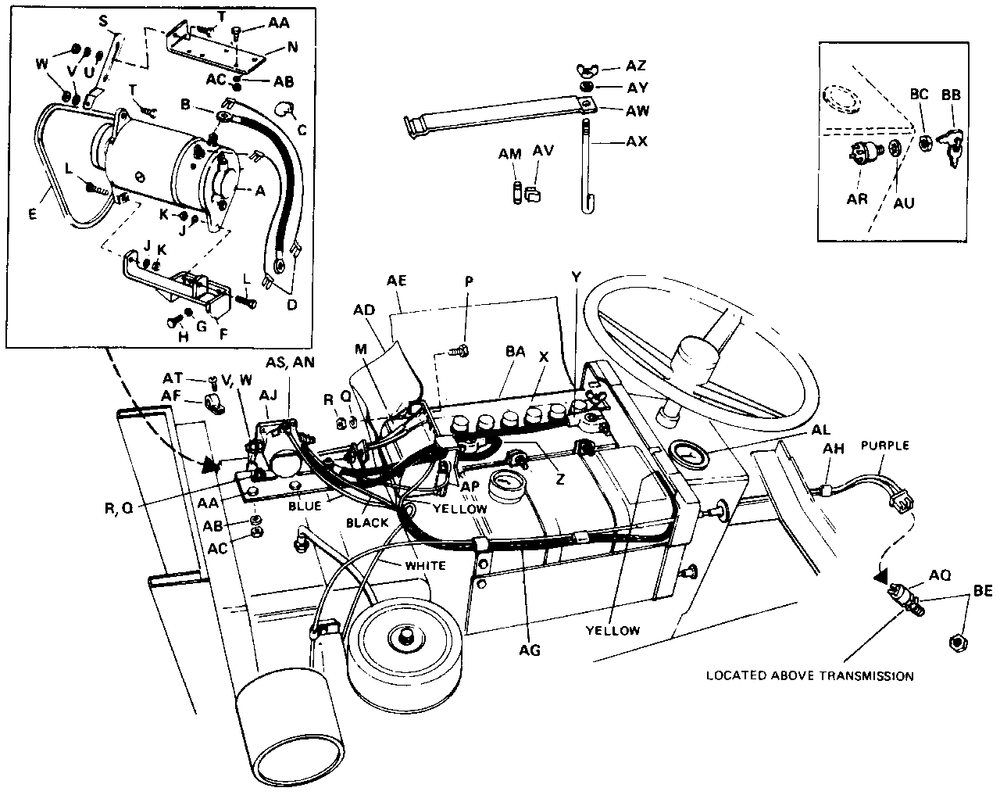 Electric Starter-Generator System Diagram and Parts List for 3112V 990495 Simplicity Lawn Tractor