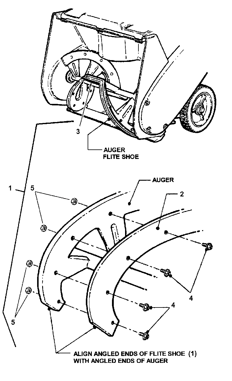 Flight Shoe Kit (026fskit) Diagram and Parts List for 319M 1694583 Simplicity Snow Blower