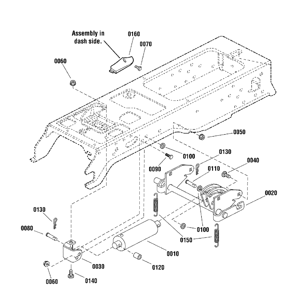 Lift Group - Hydraulic Diagram and Parts List for 2691419-01  Simplicity Lawn Tractor