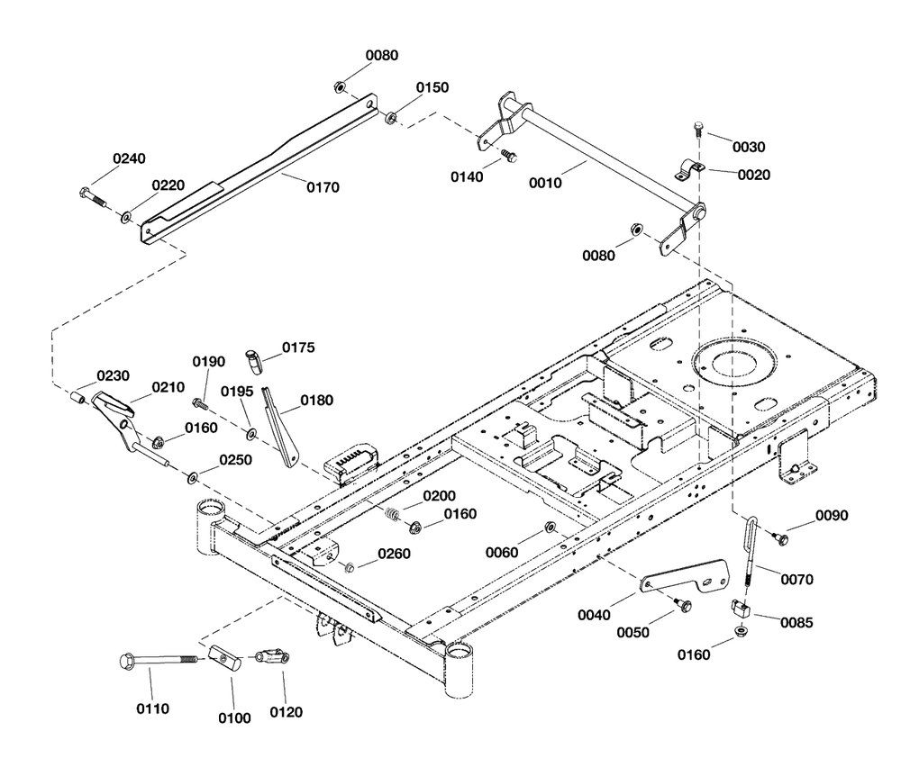 Lift Group Diagram and Parts List for SZT105 2692021-00 Simplicity Lawn Tractor