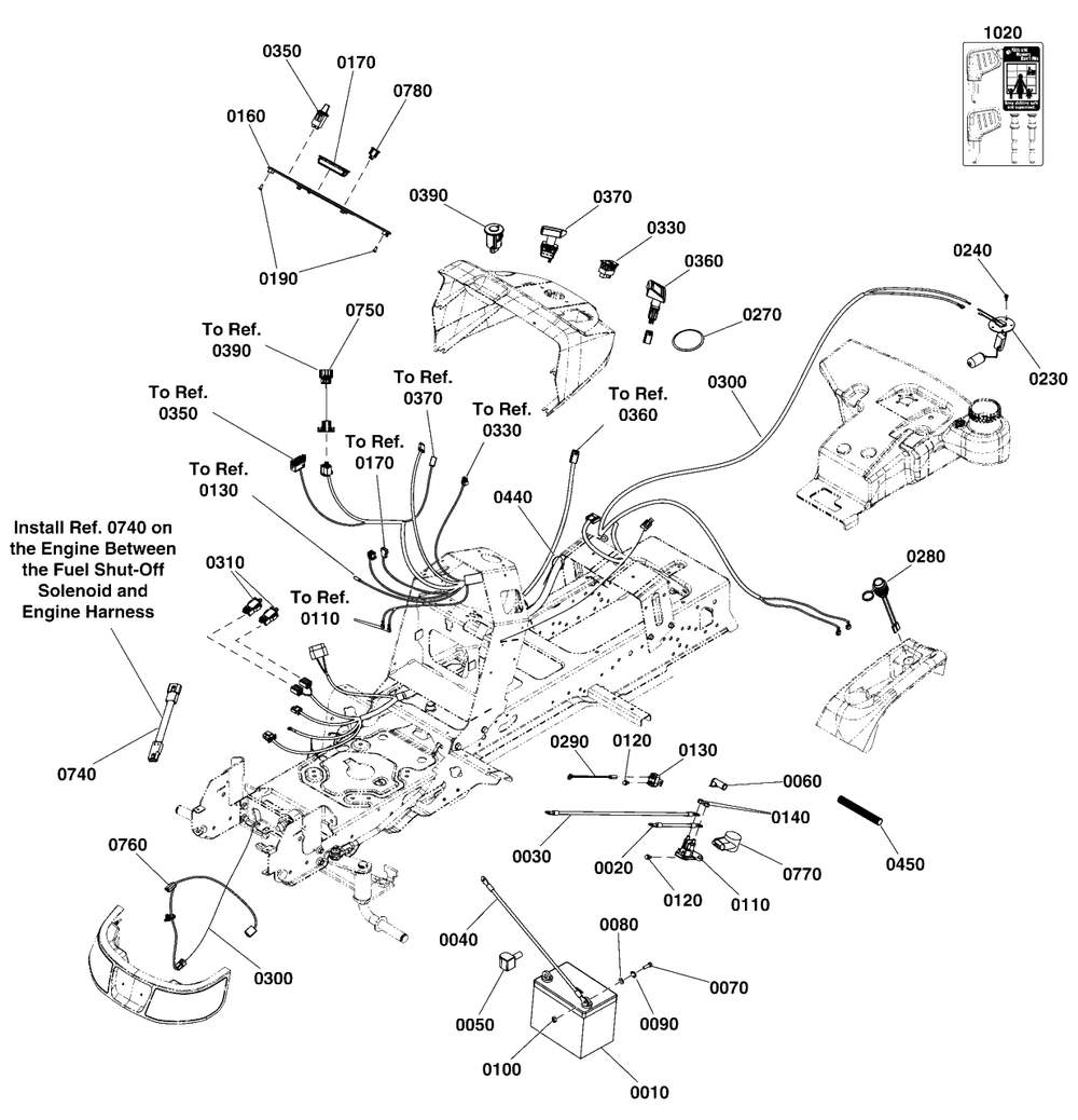 Electrical Group - Hourmeter Diagram and Parts List for 2691670-01  Simplicity Lawn Tractor