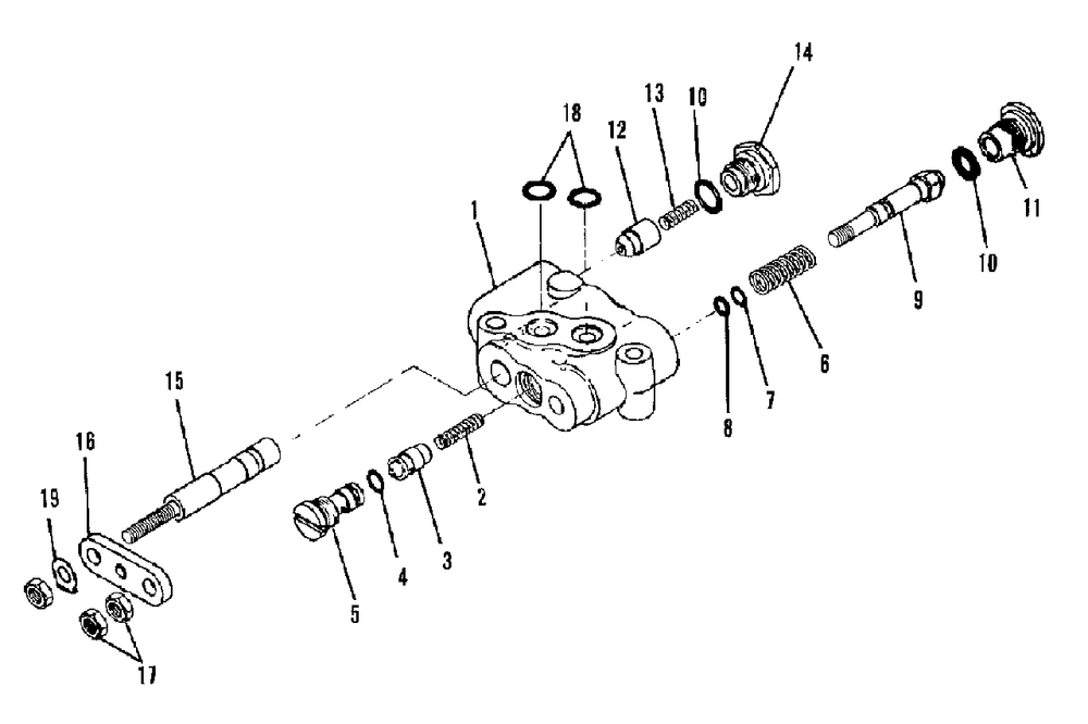 Control Valve Group (3486i74) Diagram and Parts List for 9528 2097173 Simplicity Lawn Tractor