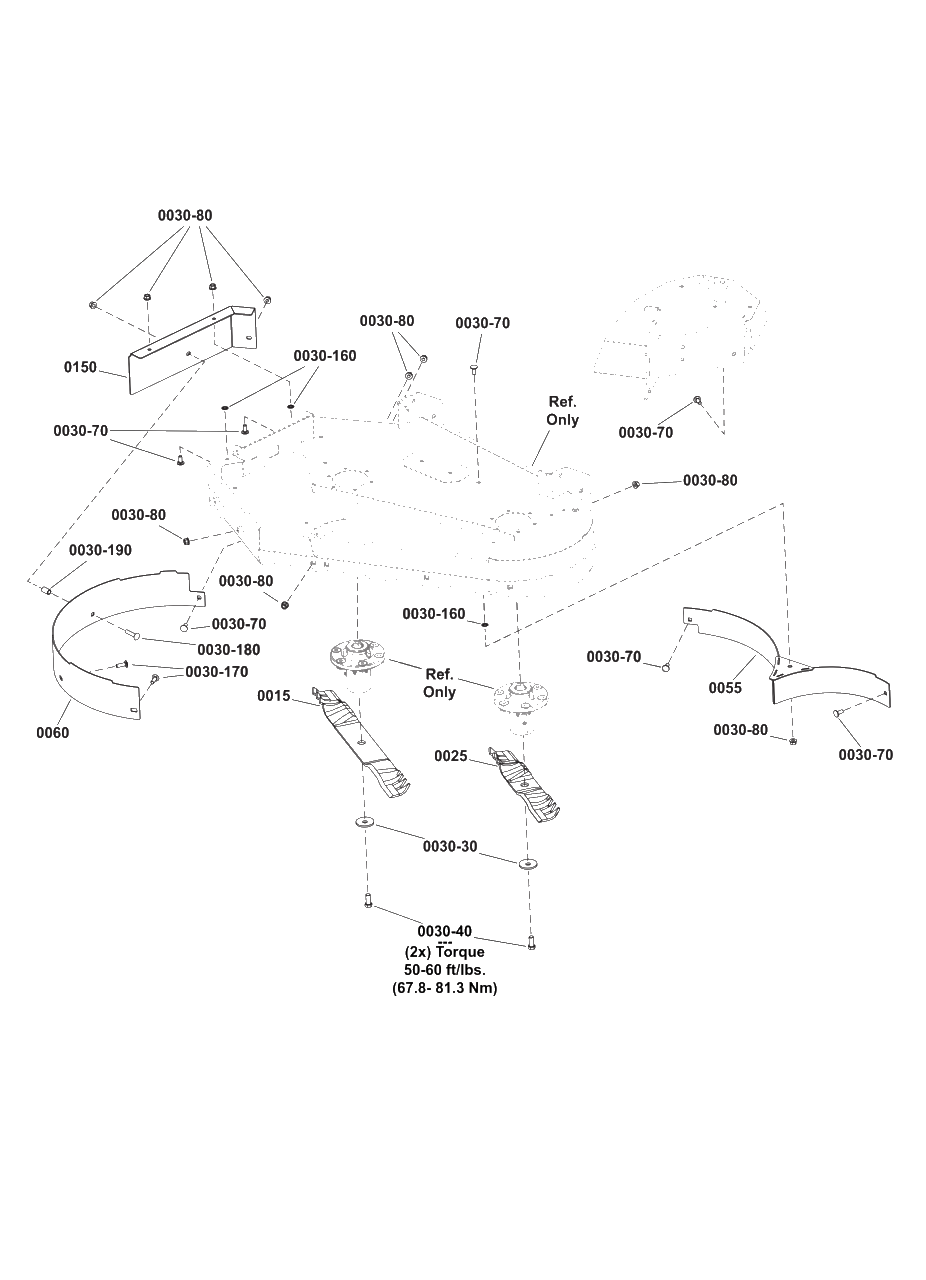 36-Inch Rear Discharge Diagram and Parts List for SZT105 2692021-00 Simplicity Lawn Tractor