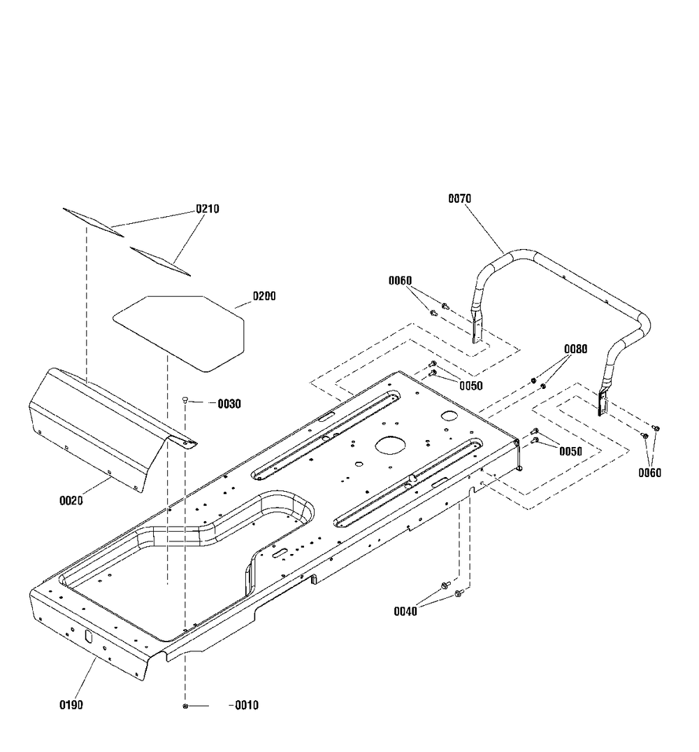 Frame Group Diagram and Parts List for ZT2246 2691037-01 Simplicity Lawn Tractor