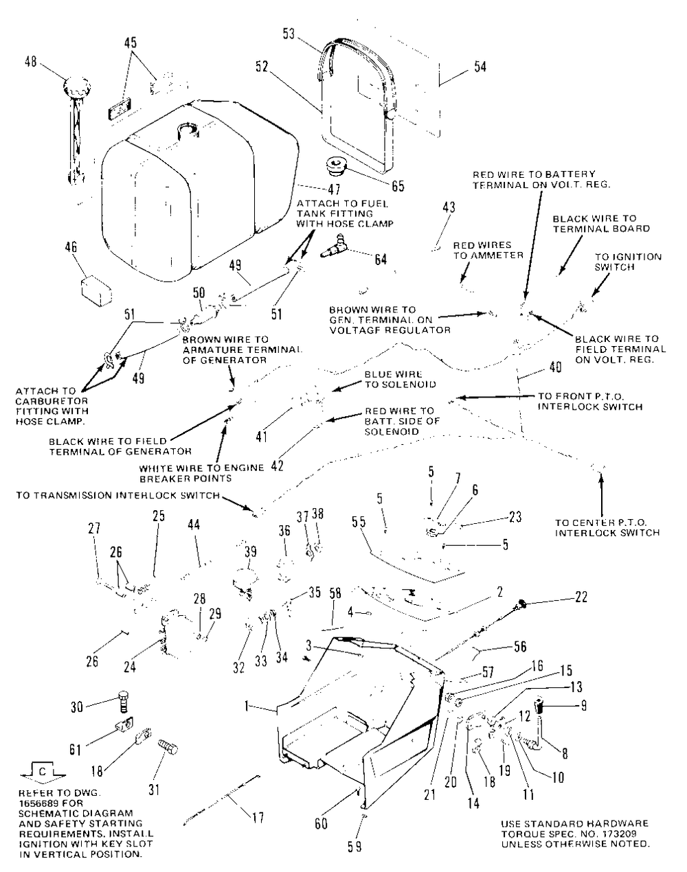 Dash Group (7010 And 7016) Diagram and Parts List for 7010 1690234 Simplicity Lawn Tractor