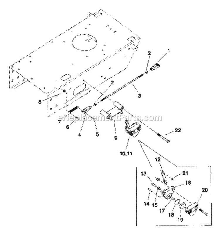 Brake Group (7052Bg) Diagram and Parts List for HW1436  Simplicity Lawn Mower