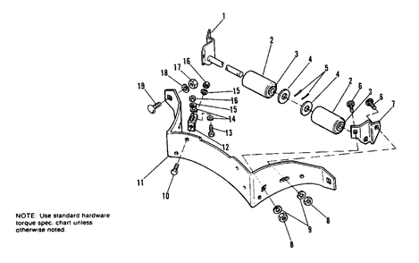 Underside Group Diagram and Parts List for 7010 1690018 Simplicity Lawn Tractor