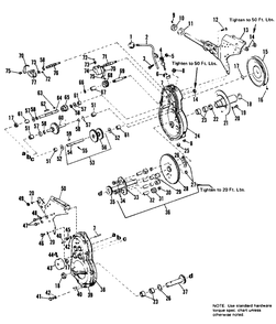 Transmission Group Diagram and Parts List for 738 990898 Simplicity Lawn Tractor