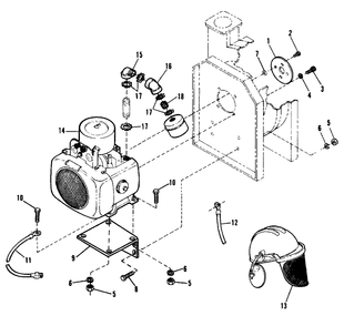 Engine Group - Model 2020 Diagram and Parts List for 2020 1692343 Simplicity Chipper Shredder