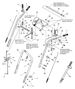 Handles And Controls Group (070uhdc) Diagram and Parts List for 860E 1694588 Simplicity Snow Blower