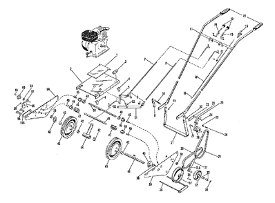 Tractor Group Diagram and Parts List for J 994950 Simplicity Lawn Tractor