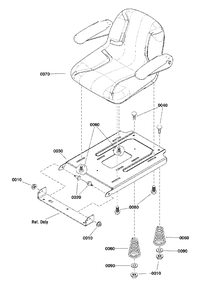 Seat Group (2992503) Diagram and Parts List for SZT110 2691692-01 Simplicity Lawn Tractor