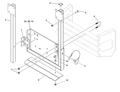 2-Bag And 3-Bag Mount Group - Soft Top System Diagram and Parts List for 5600864  Simplicity Lawn Tractor Accessories