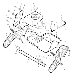Frame And Fuel Tank Group Diagram and Parts List for 5022E (1695090)(2006) Simplicity Snow Blower