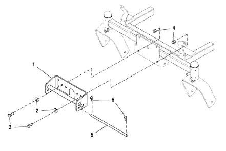 Weight Mount Group Diagram and Parts List for 5300189  Simplicity Lawn Tractor Accessories