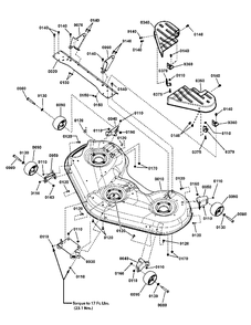 52-Inch Mower Deck - Housing And Rollers Group (7501702c) Diagram and Parts List for ZT26520 7800766 Simplicity Lawn Mower