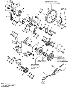 Linkage And Drive Group Diagram and Parts List for 6216 1690930 Simplicity Lawn Tractor