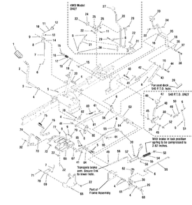 Controls Group Diagram and Parts List for 2690956-00  Simplicity Lawn Tractor