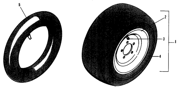 Rear Wheel And Tire Group Diagram and Parts List for 1691410  Simplicity Lawn Tractor Accessories