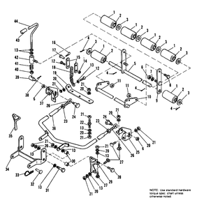Roller And Hitch Group Diagram and Parts List for 3008 1690090 Simplicity Lawn Tractor