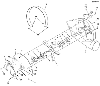 Blower Group, Turbo-Pro Diagram and Parts List for 5600778  Simplicity Lawn Tractor Accessories