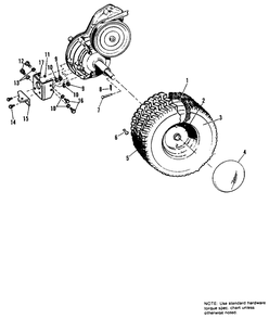 Rear Wheels And Hitch Group Diagram and Parts List for 738 990898 Simplicity Lawn Tractor