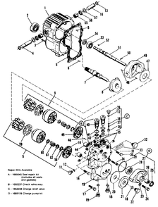 Hydrostatic Pump Diagram and Parts List for 7116H 1690489 Simplicity Lawn Tractor