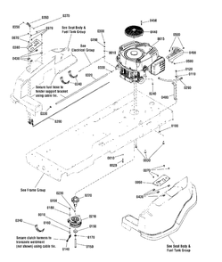 Engine Group - 21 Gross Hp B&s Single Diagram and Parts List for ZT2142 2691036-00 Simplicity Lawn Tractor