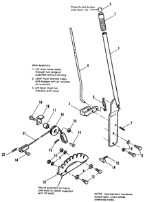 Lift Lever And Cable Group Diagram and Parts List for 7116 1690476 Simplicity Lawn Tractor