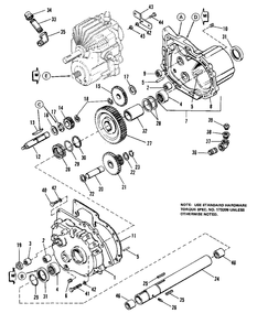 Transmission Group (7012, 7016, And 7018) Diagram and Parts List for 7012H 1690353 Simplicity Lawn Tractor