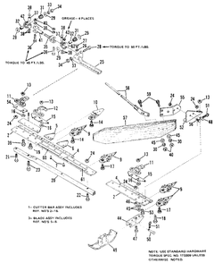 57-Inch Sickle Bar-Sickle Group Diagram and Parts List for 1600197  Simplicity Lawn Tractor Accessories
