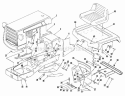 Frame Hood Dash  Seat Group (3858I14) Diagram and Parts List for 1600112  Simplicity Lawn Tractor