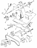 Clutch  Brake Group - Hydrostatic Transmission (1505I24) Diagram and Parts List for 1600046  Simplicity Lawn Tractor