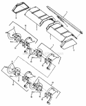Deflector  Tines Group (1505I44) Diagram and Parts List for 1600046  Simplicity Lawn Tractor