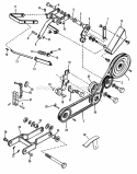 Drive  Hitch Group - Pulleys  Belt (1505I45) Diagram and Parts List for 1600046  Simplicity Lawn Tractor