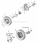 Rear Axle  Wheels Group - Wheel Weights  Dual Wheels (1505I22) Diagram and Parts List for 1600046  Simplicity Lawn Tractor