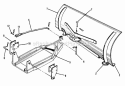 42 Snow Plow  Dozer Blade Group (1505I59) Diagram and Parts List for 1600046  Simplicity Lawn Tractor