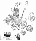Engine Group (1506I01) Diagram and Parts List for 1600258  Simplicity Lawn Tractor