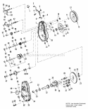 Transmission Group Diagram and Parts List for 1690069  Simplicity Lawn Tractor