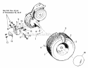 Rear Wheels And Hitch Diagram and Parts List for 1690118  Simplicity Lawn Tractor