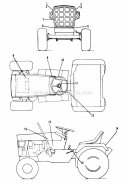 Decals Diagram and Parts List for 1690077  Simplicity Lawn Tractor